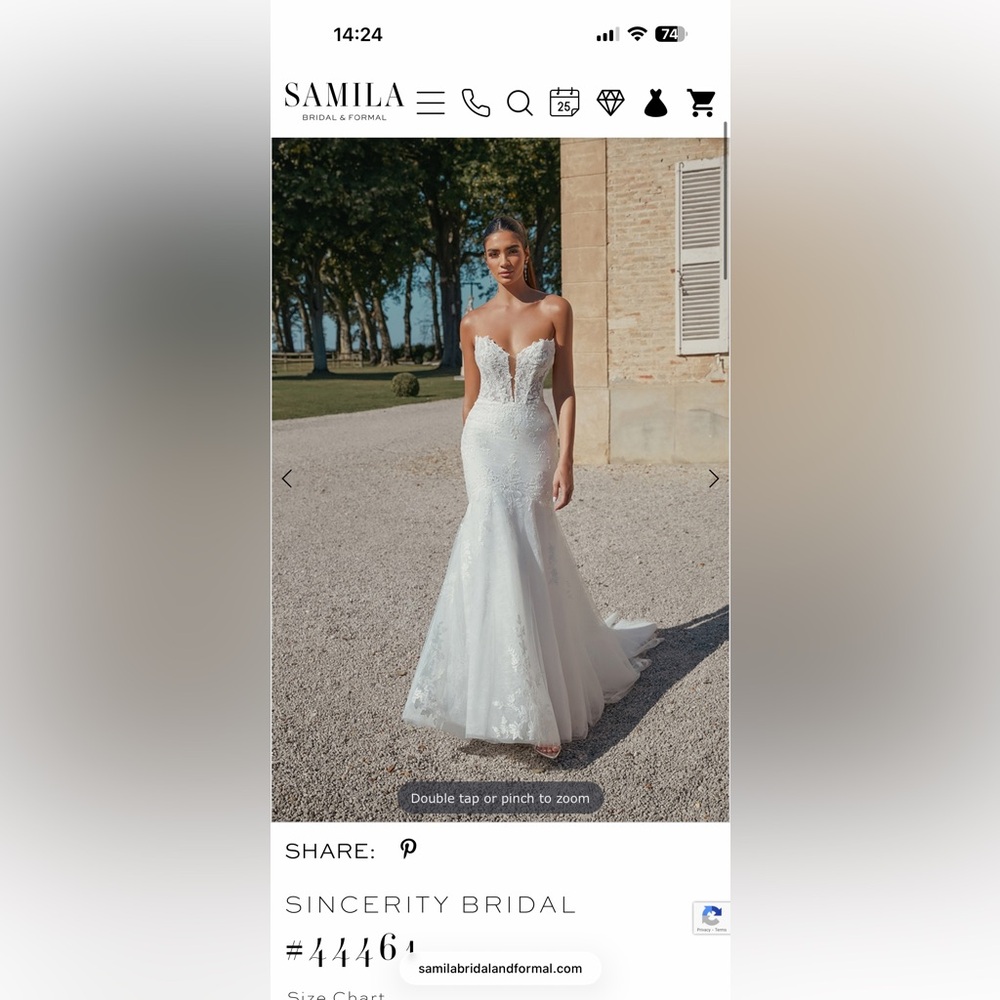 Never worn or altered size 6 Justin Alexander sincerity bridal
